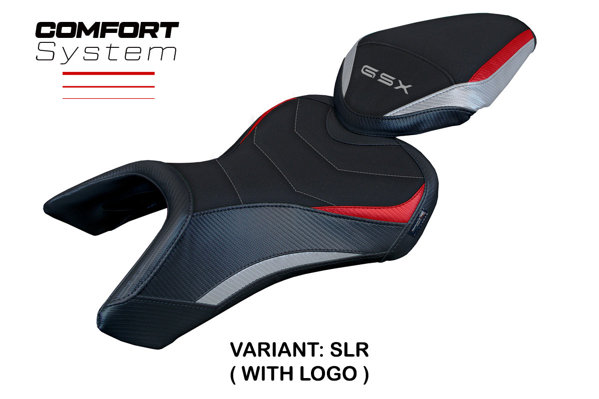 Suzuki GSX 8S-8R 2023-2025 Seat Cover Tappezzeria Italia Comfort in Silver Red and Black