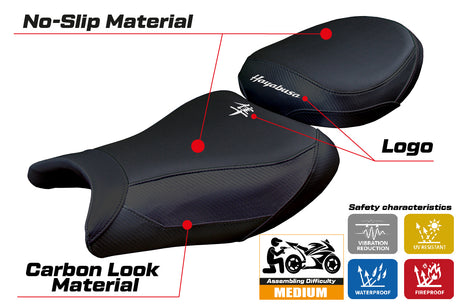 Suzuki GSX 1300 R Hayabusa 2021-2025 Seat Cover Tappezzeria Black