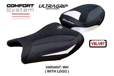 Suzuki GSX 1300 R Hayabusa 2021-2025 Seat Cover Tappezzeria Comfort Grip White
