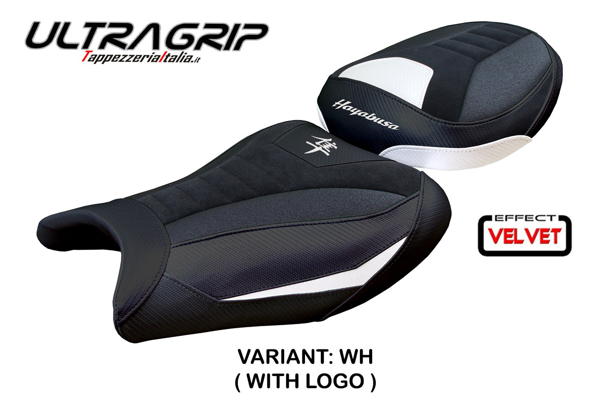 Suzuki GSX R 1300 Hayabusa 2008-2020 Seat Cover Tappezzeria Italia Ultragrip in Suede White