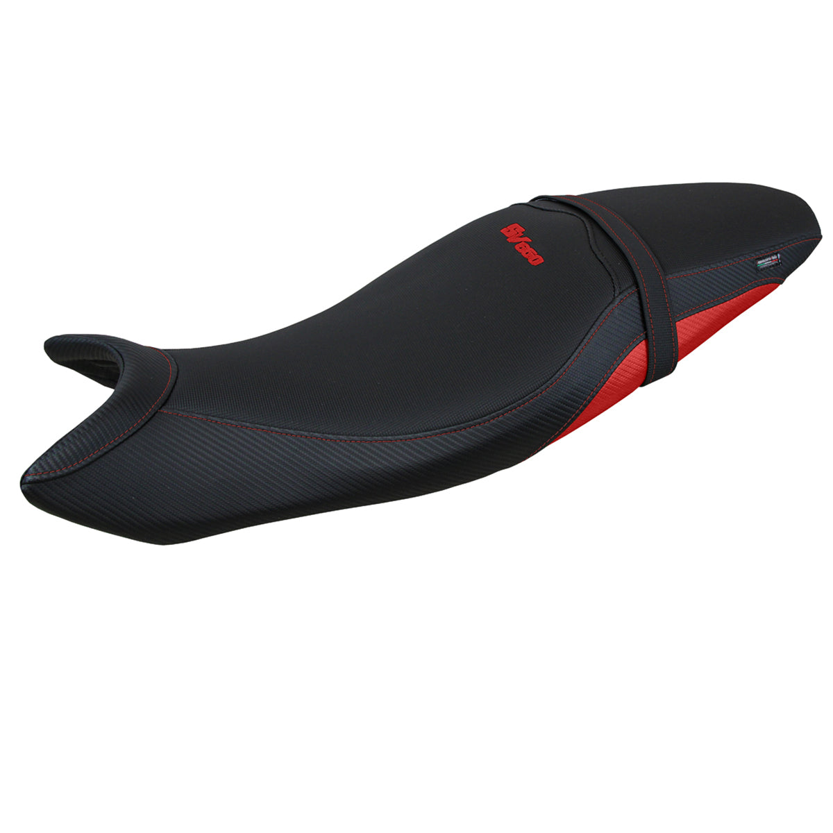Suzuki SV650 2016-2025 Seat Cover Tappezzeria Italia in Red and Black