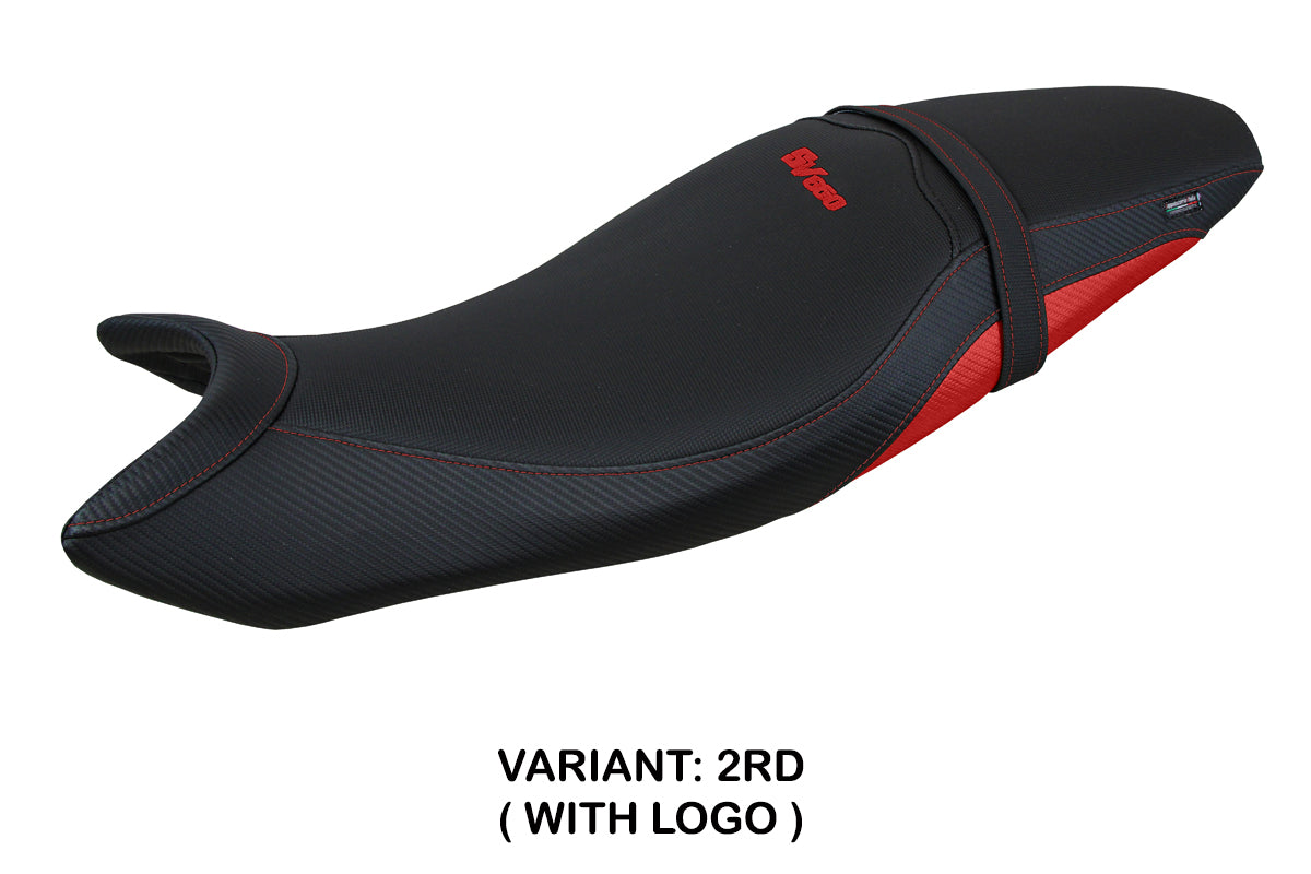 Suzuki SV650 2016-2025 Seat Cover Tappezzeria Italia in Red and Black