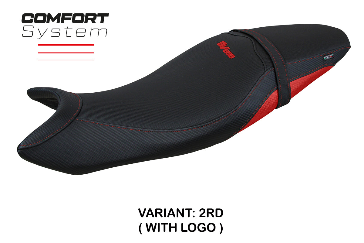 Suzuki SV650 2016-2025 Seat Cover Tappezzeria Italia Comfort in Red