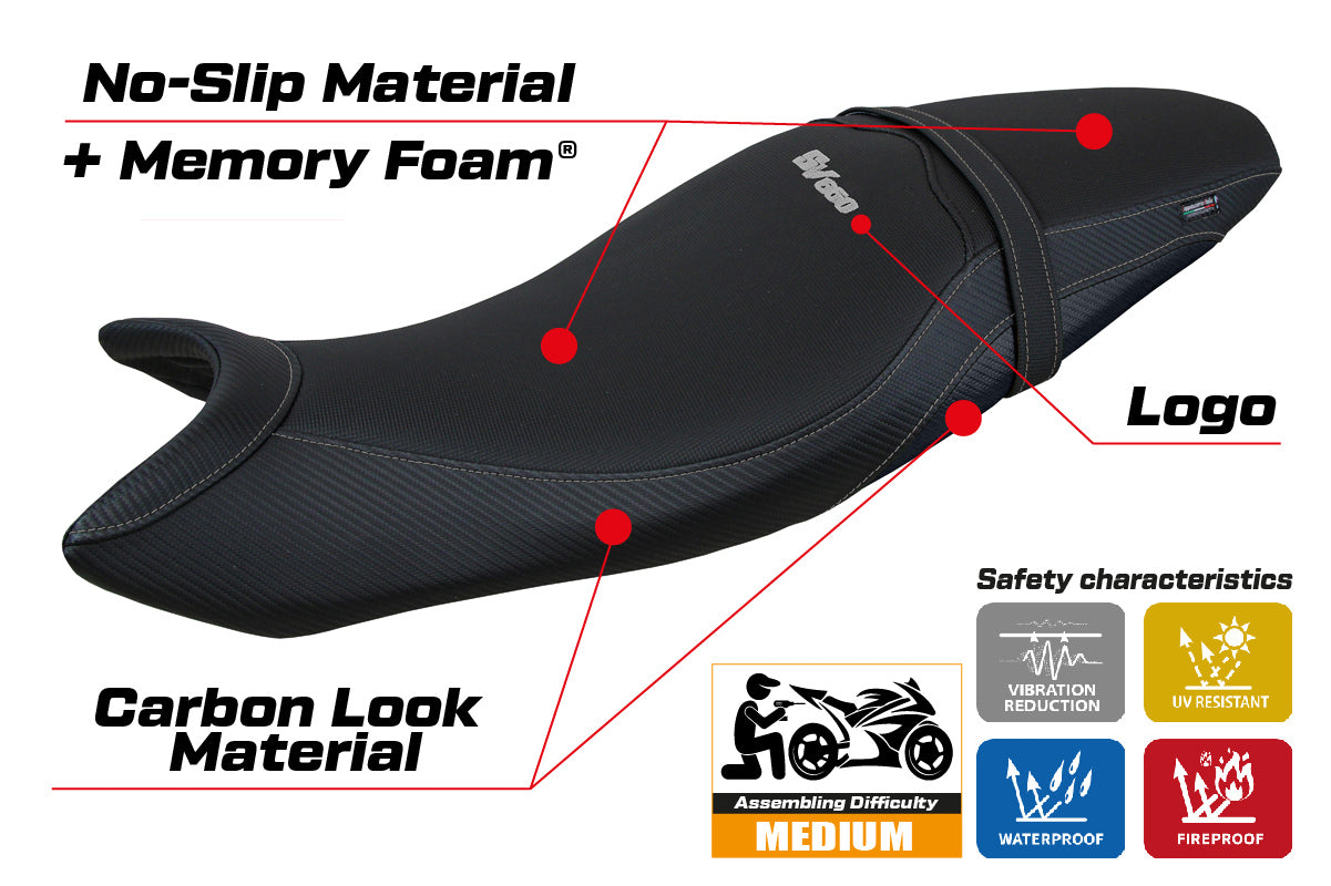 Suzuki SV650 2016-2025 Seat Cover Tappezzeria Italia Comfort in Black