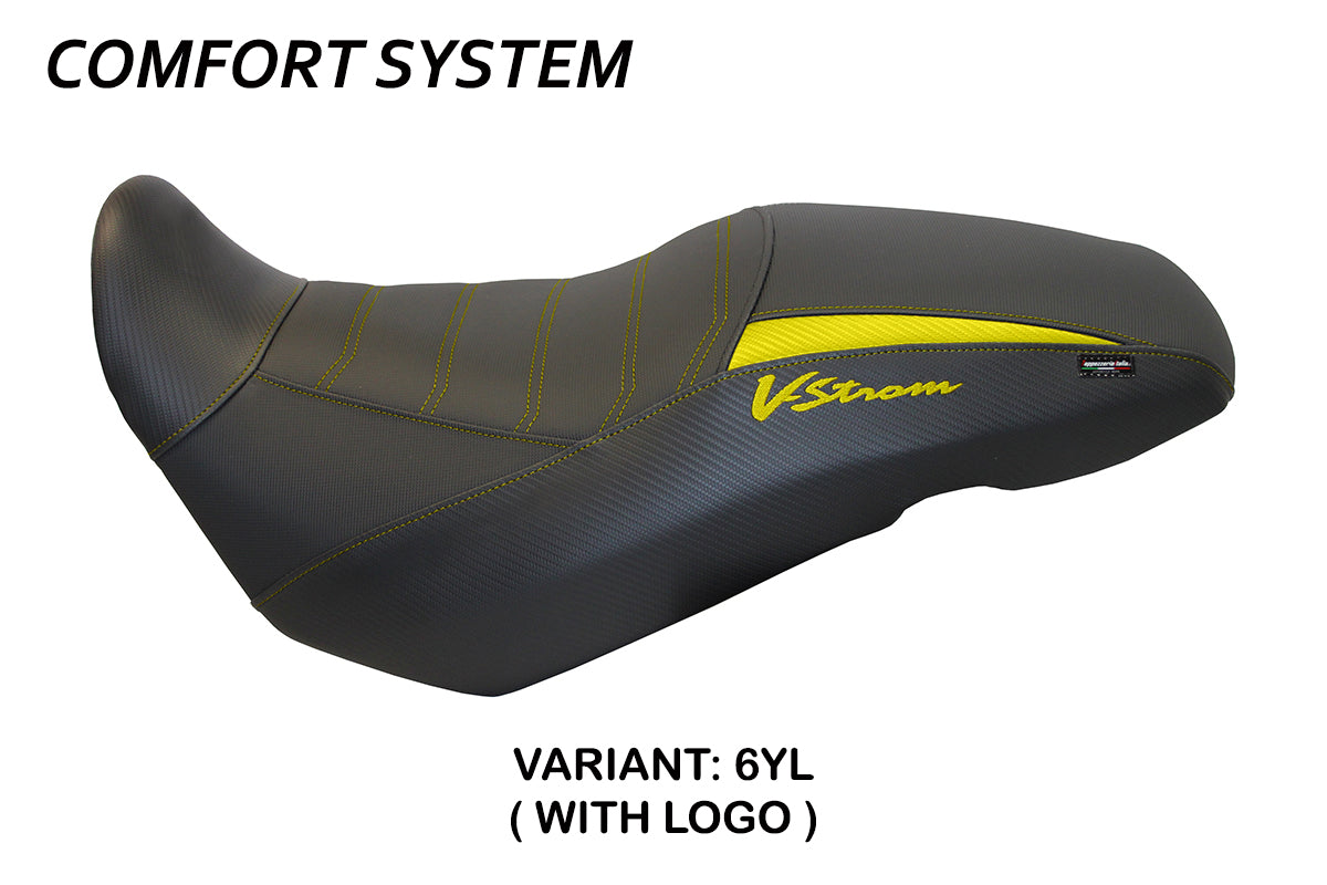 Suzuki VStrom 650 2017-2024 Seat Cover Tappezzeria Italia Comfort in Yellow