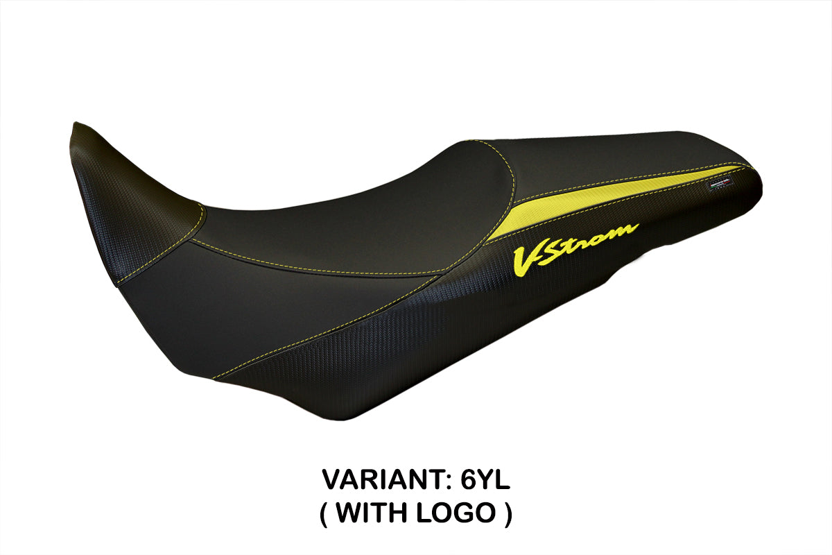 Suzuki VStrom 1000 2014-2019 Seat Cover Tappezzeria Italia in Yellow and Black