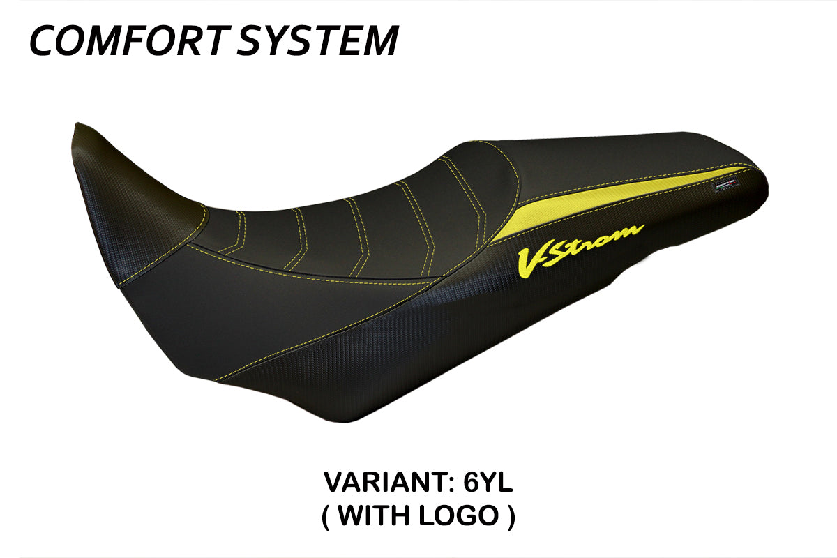 Suzuki VStrom 1000 2014-2019 Seat Cover Tappezzeria Italia Comfort in Yellow
