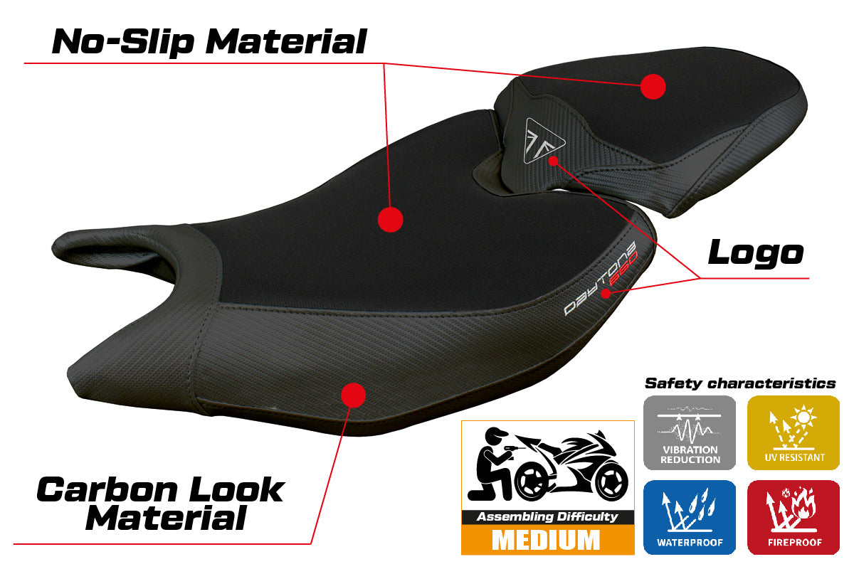 Triumph Daytona 660 2024 Seat Cover Tappezzeria Black