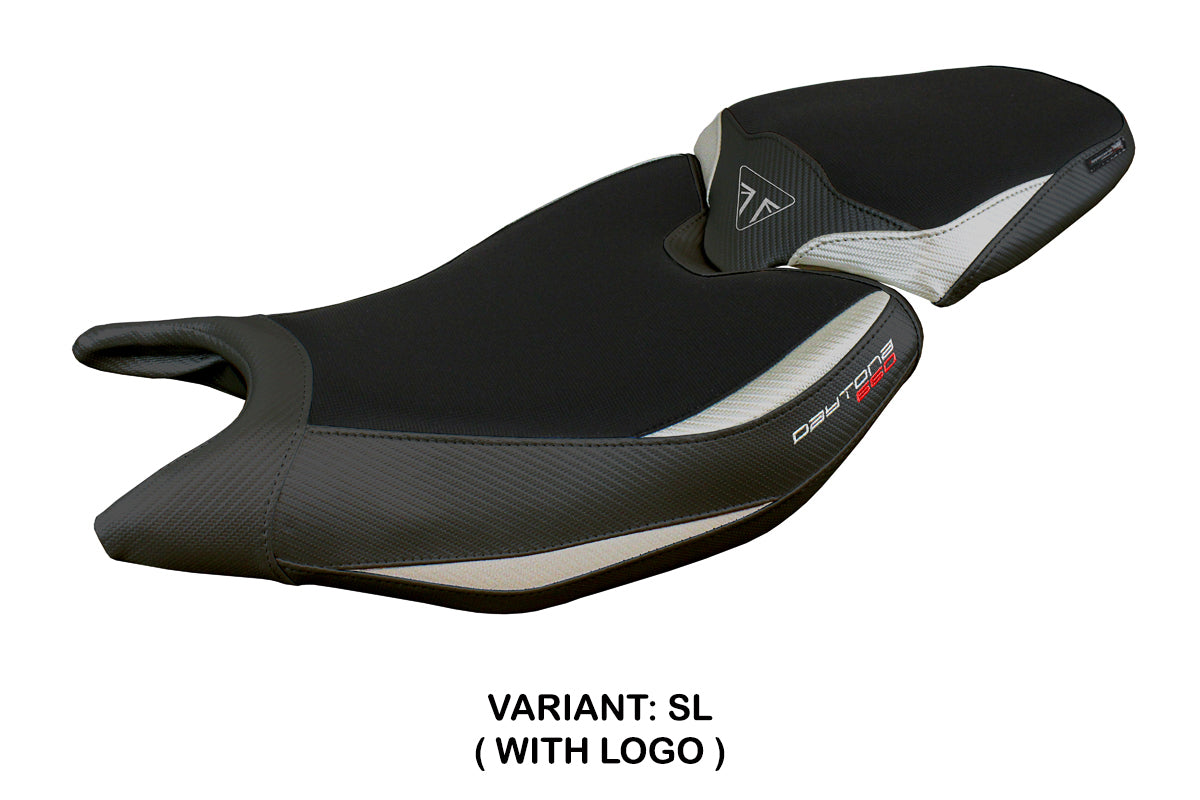 Triumph Daytona 660 2024 Seat Cover Tappezzeria Silver Black