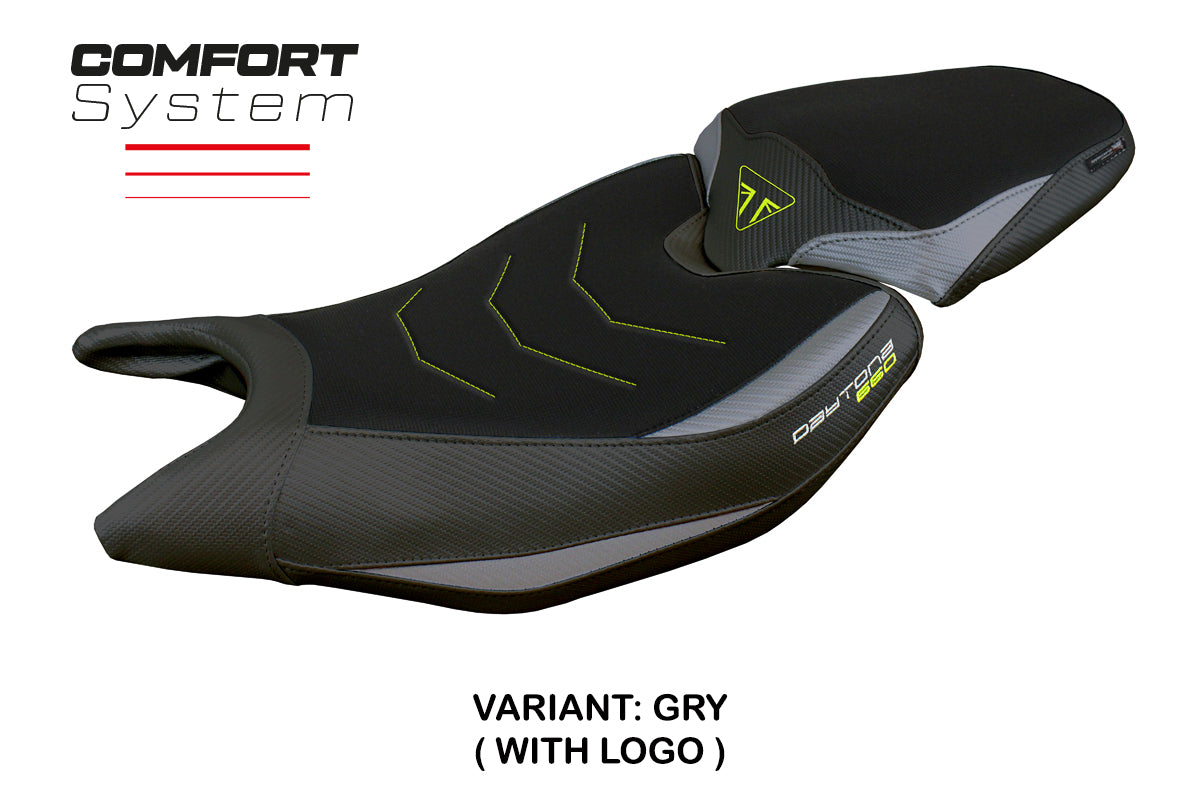 Triumph Daytona 660 2024 Seat Cover Tappezzeria Comfort Grey Yellow Black