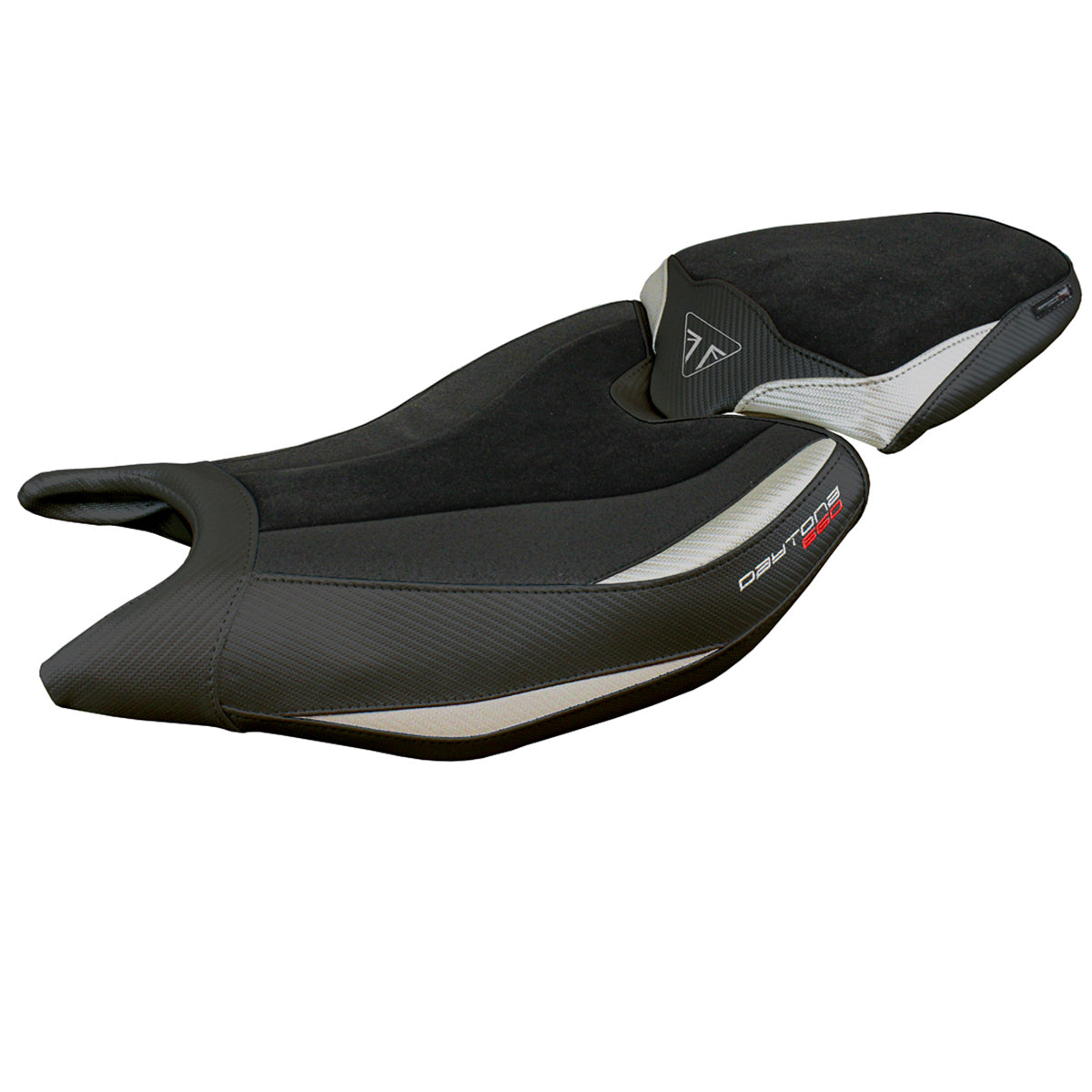 Triumph Daytona 660 2024 Seat Cover Tappezzeria Ultragrip Silver Black