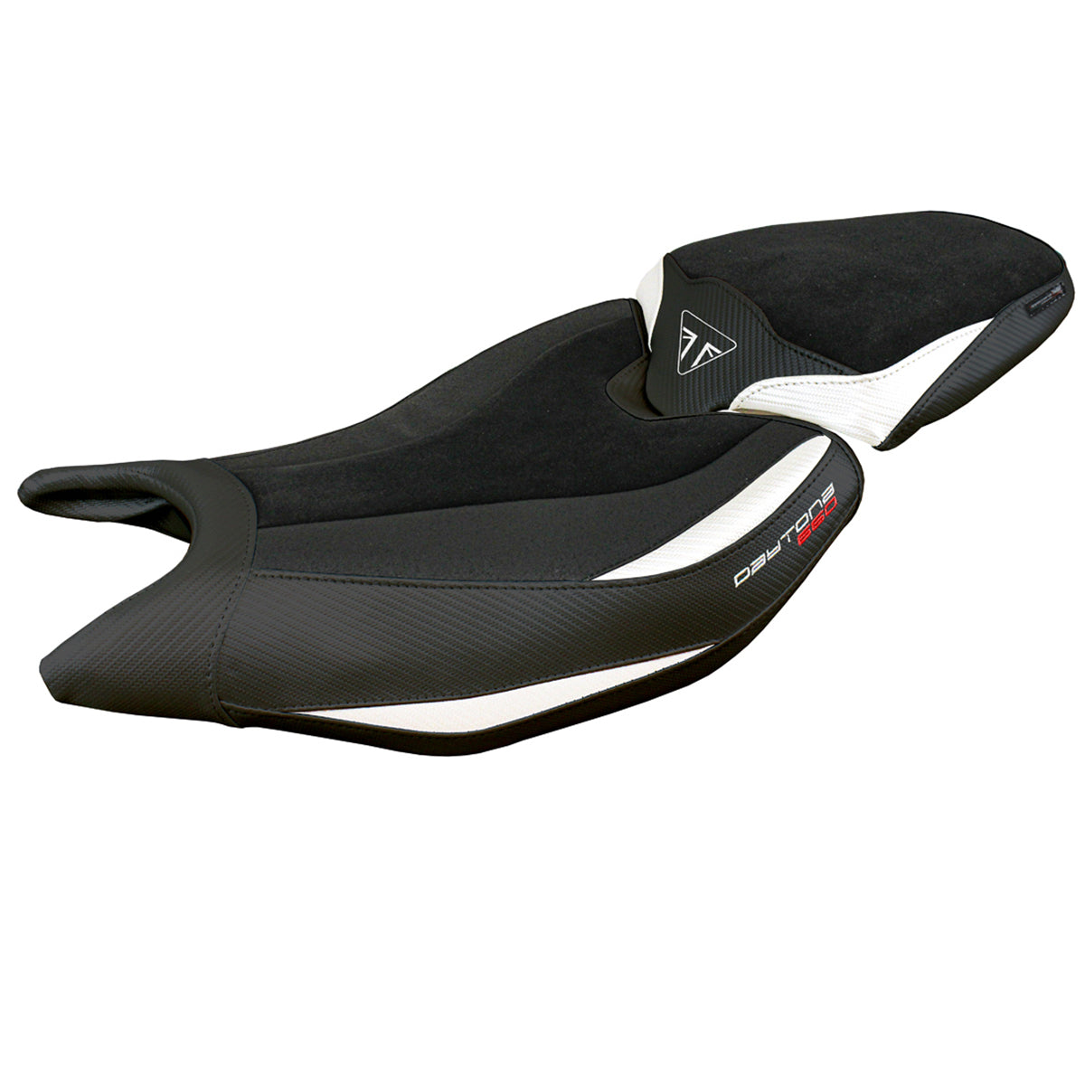 Triumph Daytona 660 2024 Seat Cover Tappezzeria Ultragrip White Black