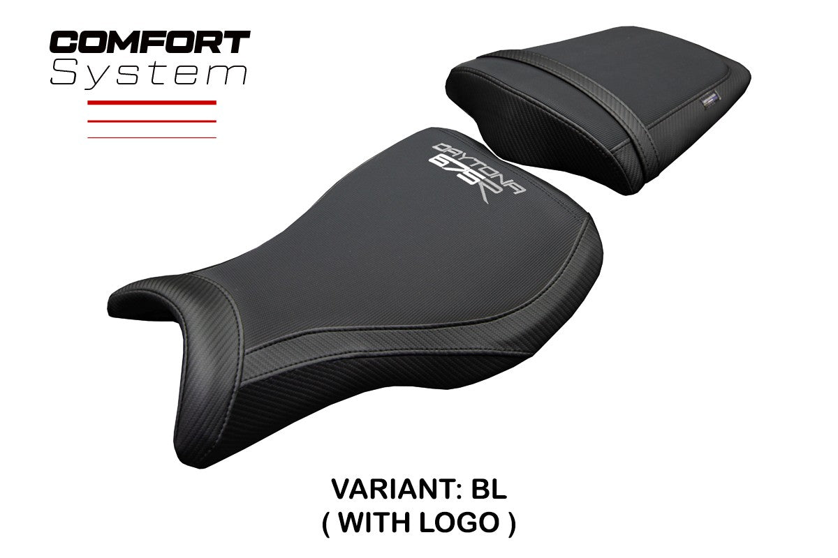 Triumph Daytona 675R 2006-2010 2011 2012 Seat Cover Tappezzeria Comfort Black