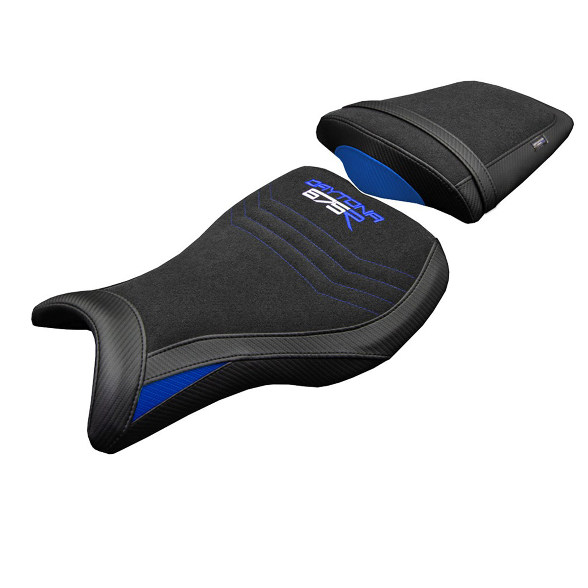 Triumph Daytona 675R 2006-2011 2012 Seat Cover Tappezzeria Ultragrip Blue Black