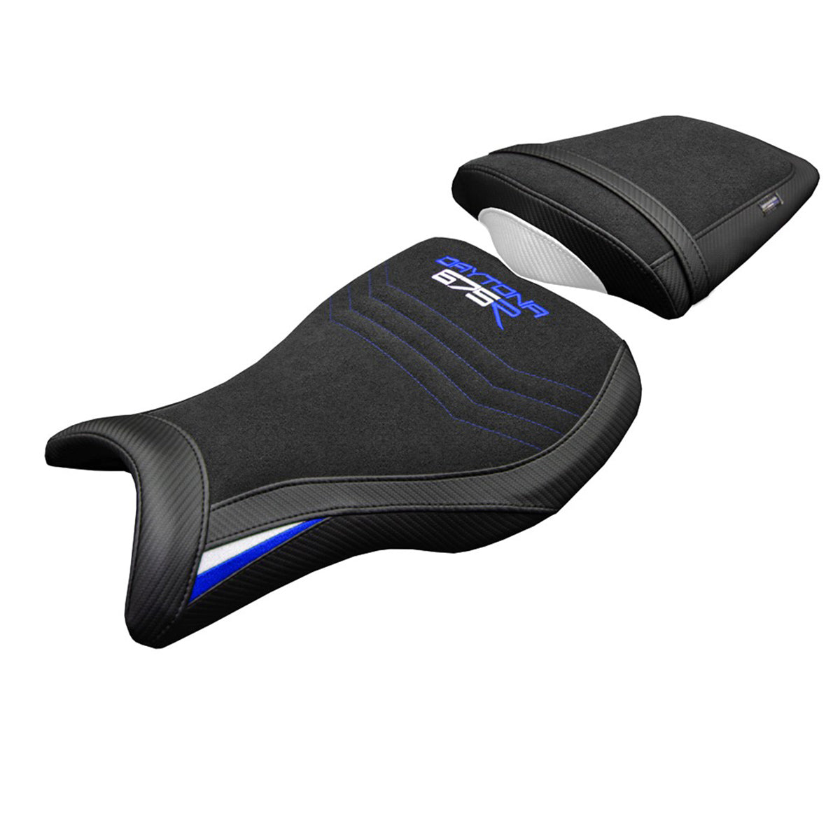 Triumph Daytona 675R 2006-2012 Seat Cover Tappezzeria Ultragrip White Blue Black