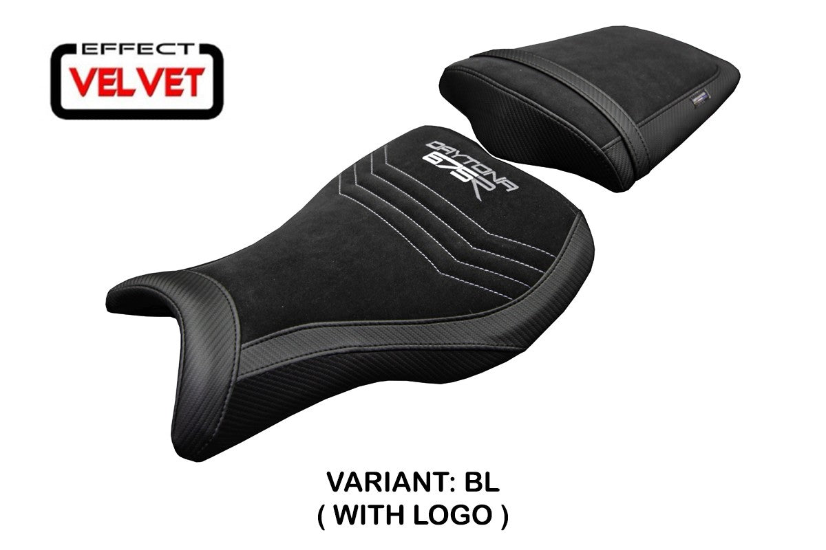 Triumph Daytona 675R 2006-2010 2011 2012 Seat Cover Tappezzeria Velvet Black