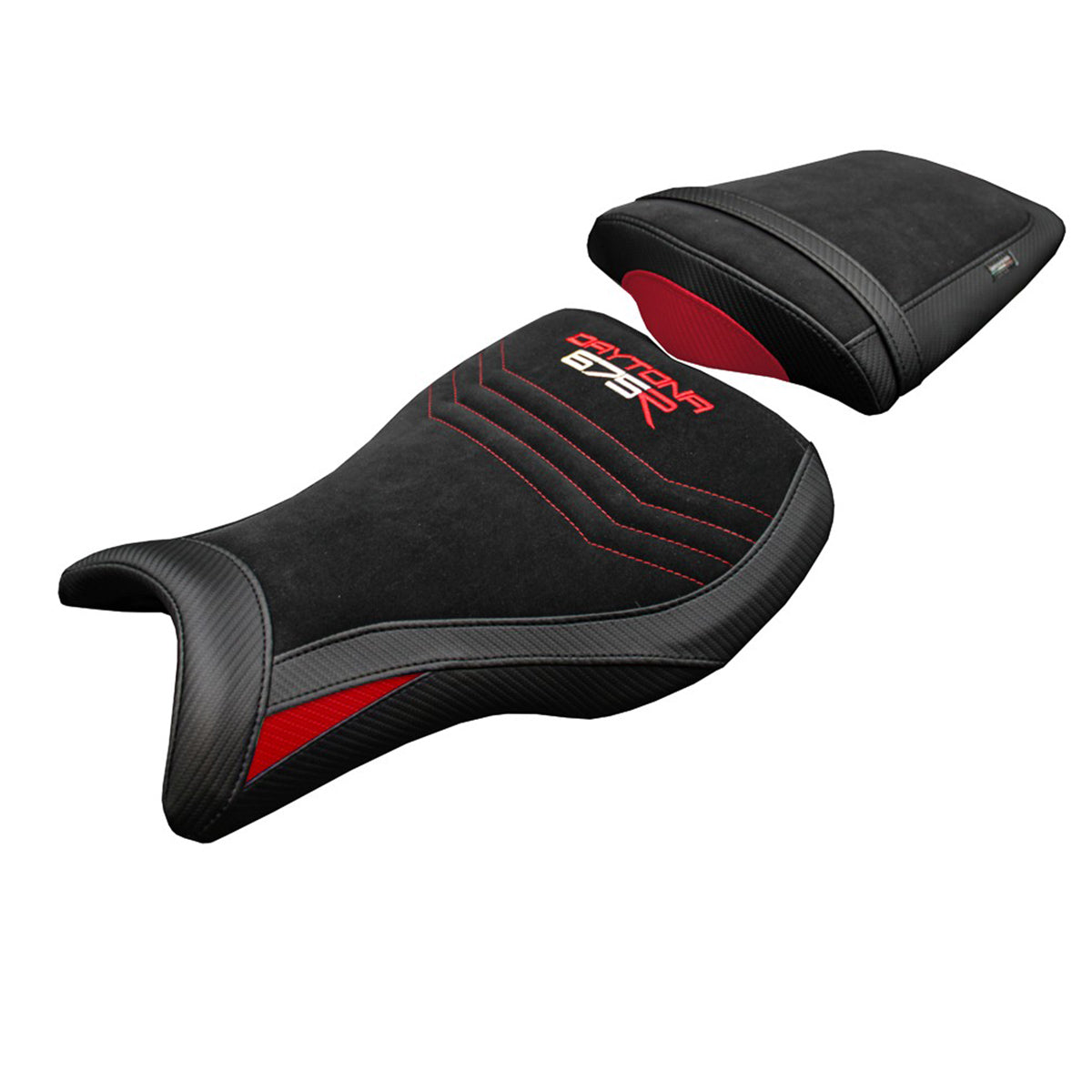 Triumph Daytona 675R 2006-2010 2011 2012 Seat Cover Tappezzeria Velvet Red Black