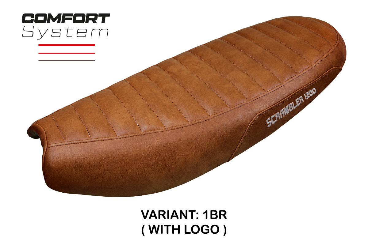 Triumph Scrambler 1200 2019-2025 Seat Cover Tappezzeria Italia Comfort in Brown