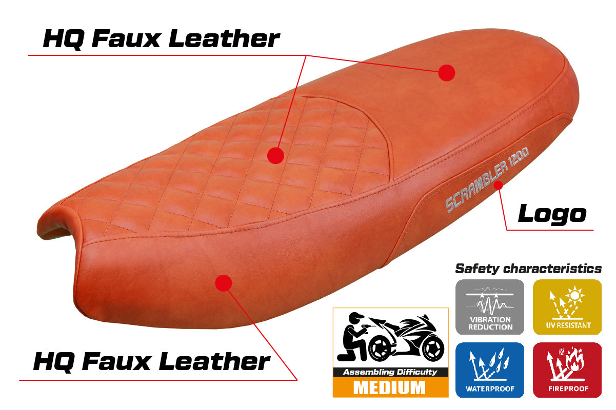 Triumph Scrambler 1200 2019-2025 Seat Cover Tappezzeria Italia in Brick SE