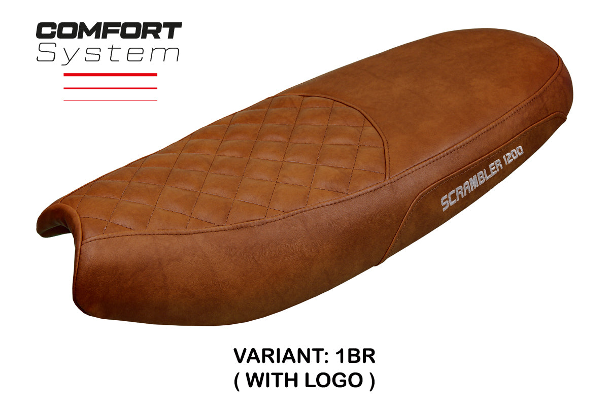 Triumph Scrambler 1200 2019-2025 Seat Cover Tappezzeria Italia Comfort in Brown SE