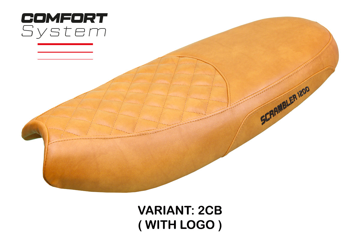 Triumph Scrambler 1200 2019-2025 Seat Cover Tappezzeria Italia Comfort in Camel SE