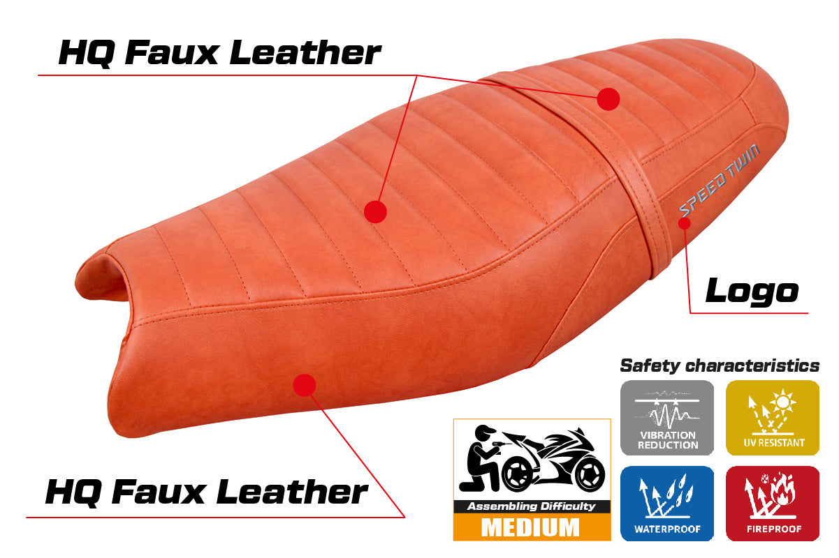 Triumph Speed Twin 900 2019-2025 Seat Cover Tappezzeria Italia in Brick