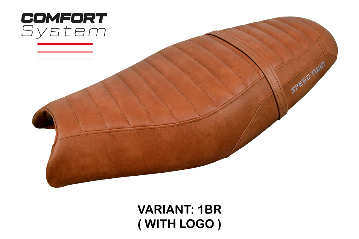 Triumph Speed Twin 900 2019-2025 Seat Cover Tappezzeria Italia Comfort in Brown