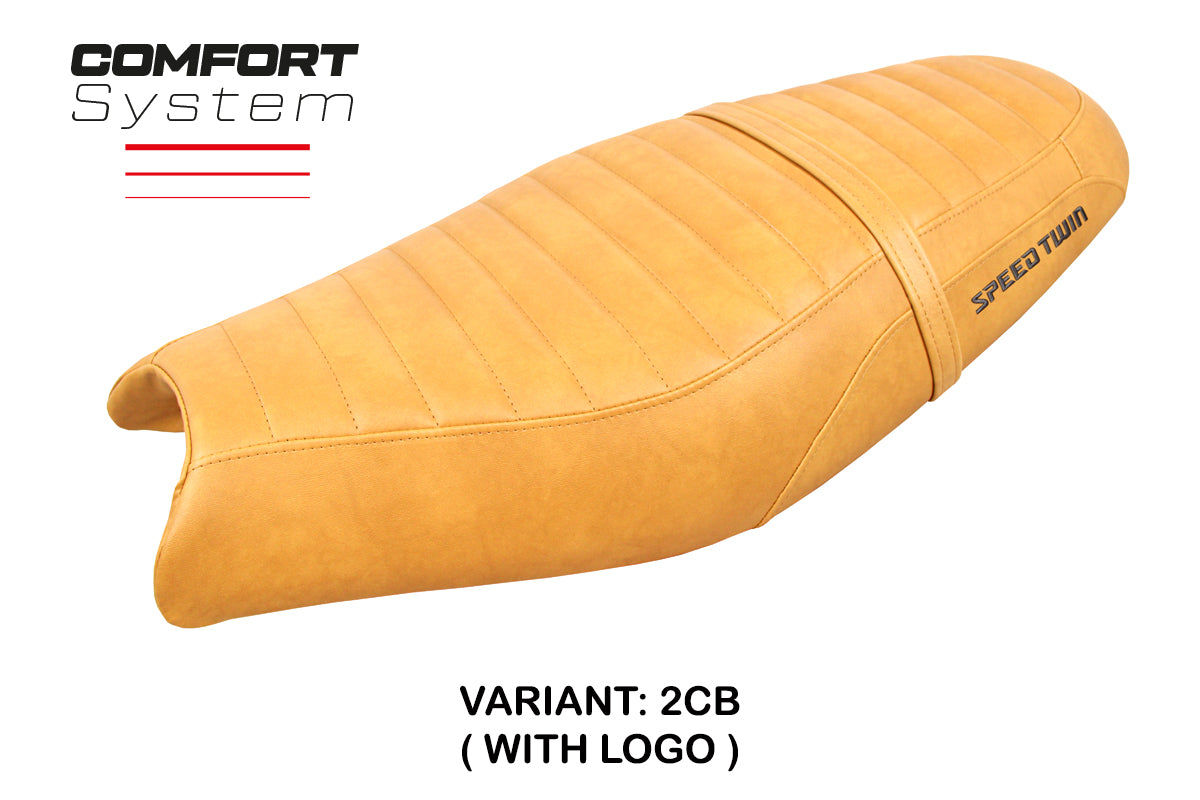Triumph Speed Twin 900 2019-2025 Seat Cover Tappezzeria Italia Comfort in Camel