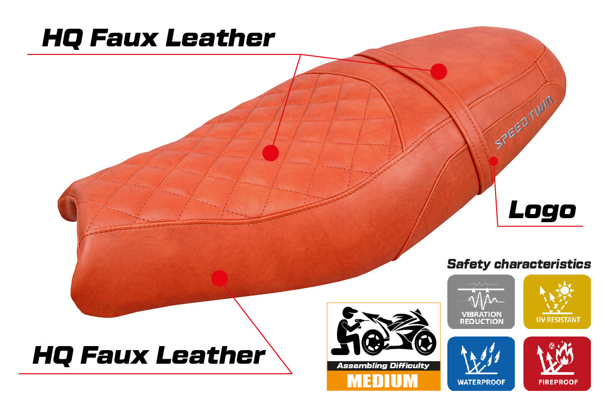 Triumph Speed Twin 900 2019-2025 Seat Cover Tappezzeria Italia in Brick SE