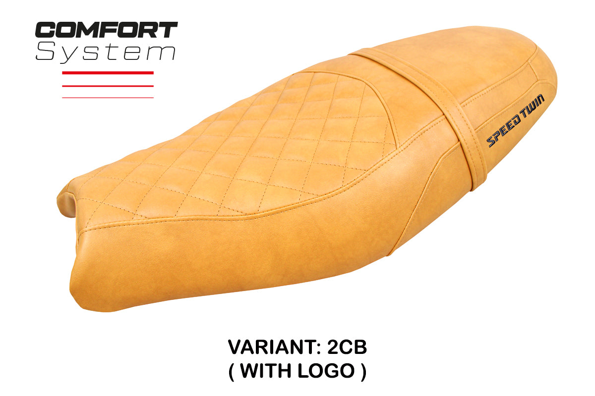 Triumph Speed Twin 900 2019-2025 Seat Cover Tappezzeria Italia Comfort in Camel SE