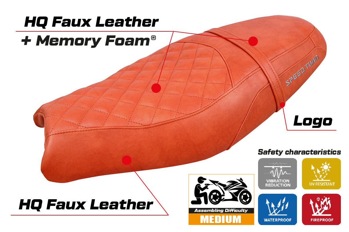 Triumph Speed Twin 900 2019-2025 Seat Cover Tappezzeria Italia Comfort Brick SE