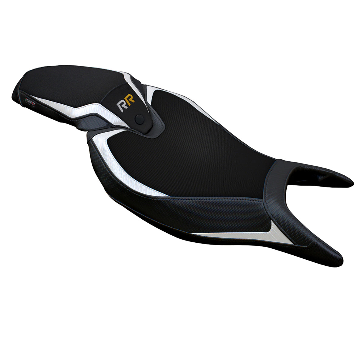 Triumph Speed Triple 1200 RR 2022-2025 Seat Cover Tappezzeria Italia in White and Black