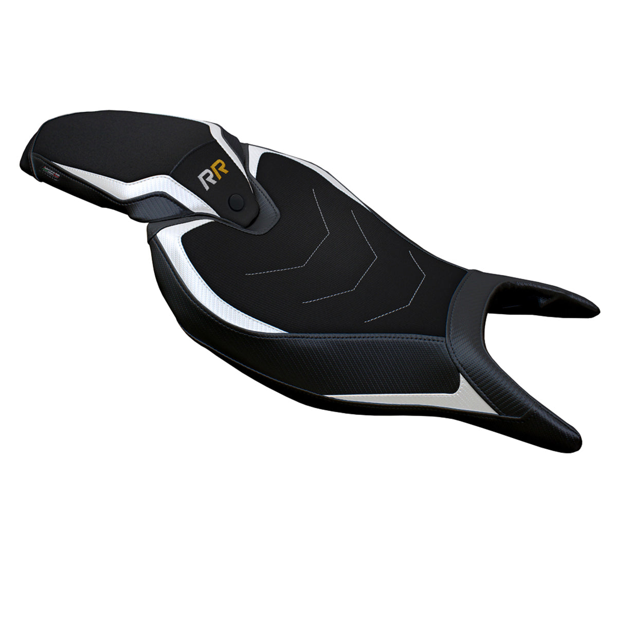 Triumph Speed Triple 1200 RR 2022-2025 Seat Cover Tappezzeria Italia Comfort in White and Black