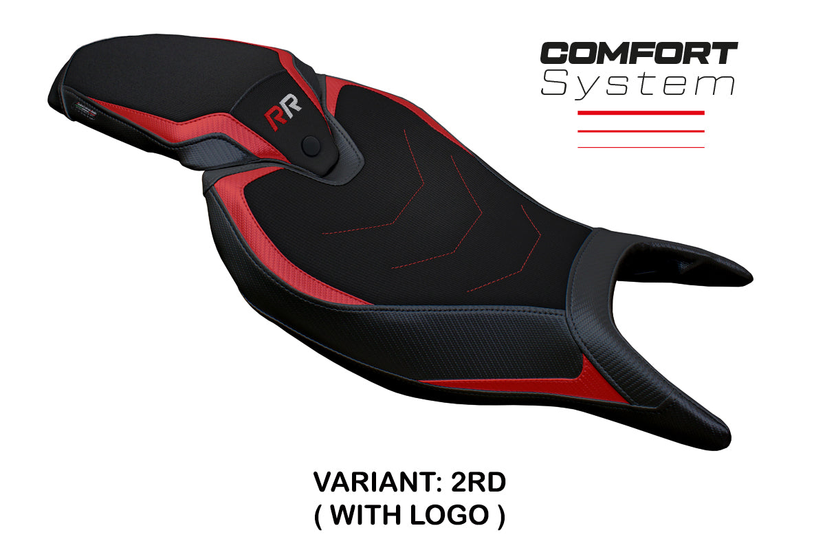 Triumph Speed Triple 1200 RR 2022-2025 Seat Cover Tappezzeria Italia Comfort in Red and Black