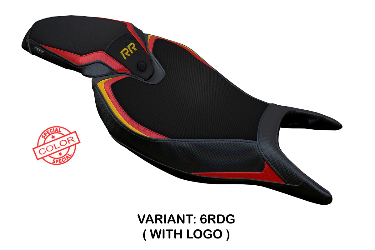 Triumph Speed Triple 1200 RR 2022-2025 Seat Cover Tappezzeria Italia in Red Gold and Black