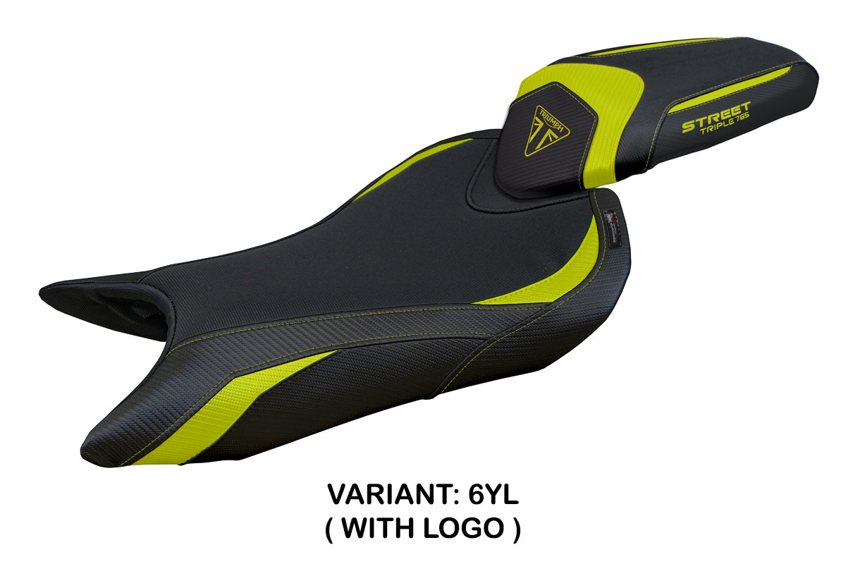 Triumph Street Triple 765 2023-2025 Seat Cover Tappezzeria Italia in Yellow and Black