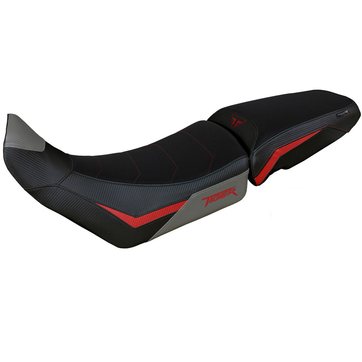 Triumph Tiger 850 Sport 2021-2025 Seat Cover Tappezzeria Comfort Red Grey Black
