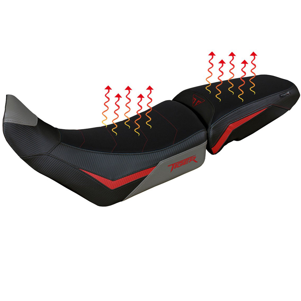 Triumph Tiger 850 Sport 2021-2025 Seat Cover Tappezzeria Heating Comfort Red Gry