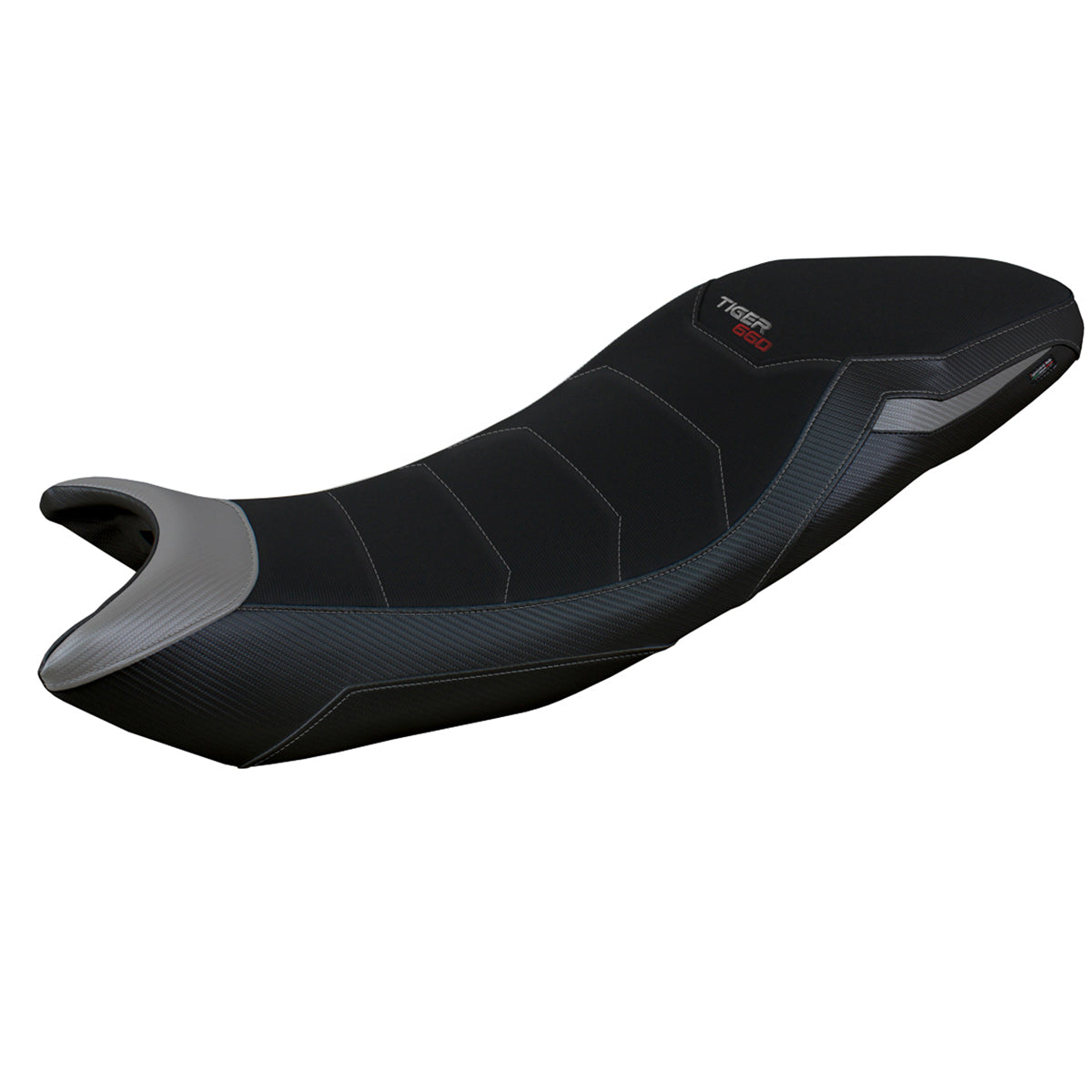 Triumph Tiger 660 2021-2025 Seat Cover Tappezzeria Italia Comfort in Grey and Black