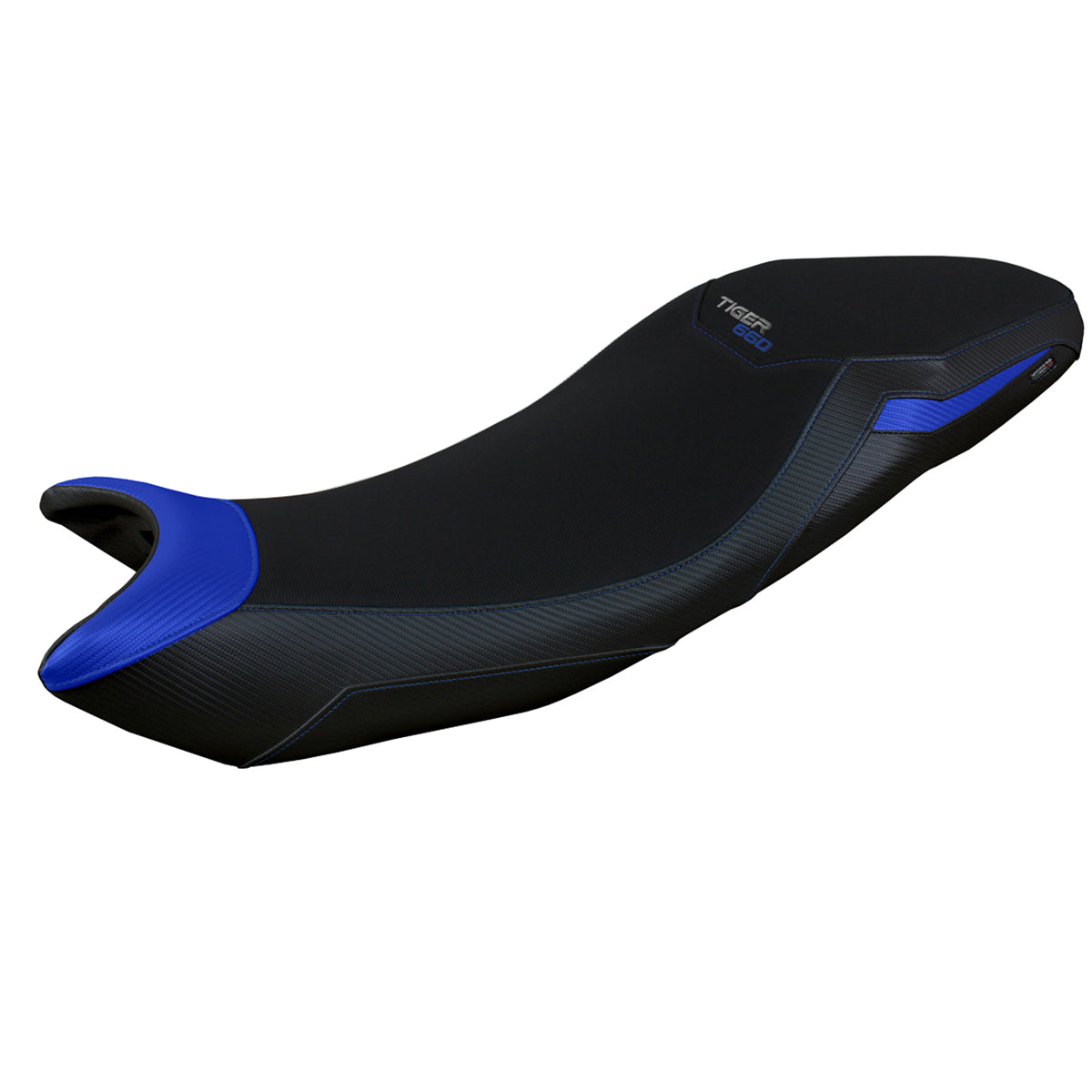 Triumph Tiger 660 2021-2025 Seat Cover Tappezzeria Italia in Blue and Black