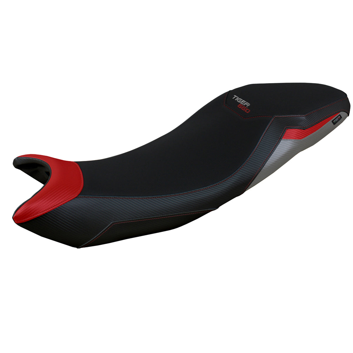 Triumph Tiger 660 2021-2025 Seat Cover Tappezzeria Italia in Red Grey and Black