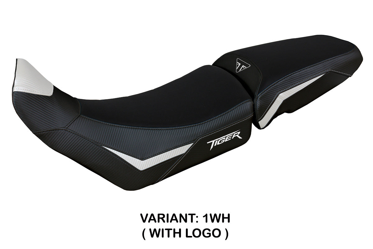 Triumph Tiger 900 2020-2023 Seat Cover Tappezzeria Italia in White and Black