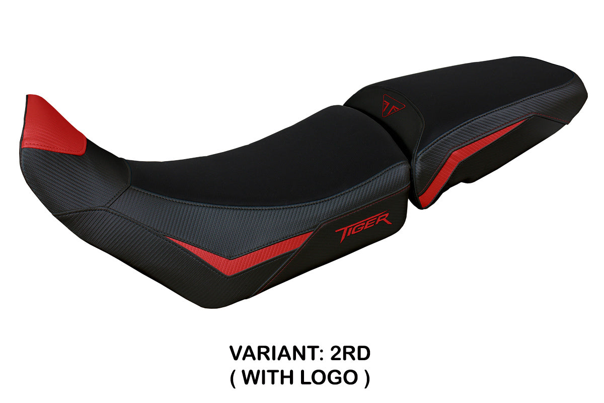 Triumph Tiger 900 2020-2023 Seat Cover Tappezzeria Italia in Red and Black