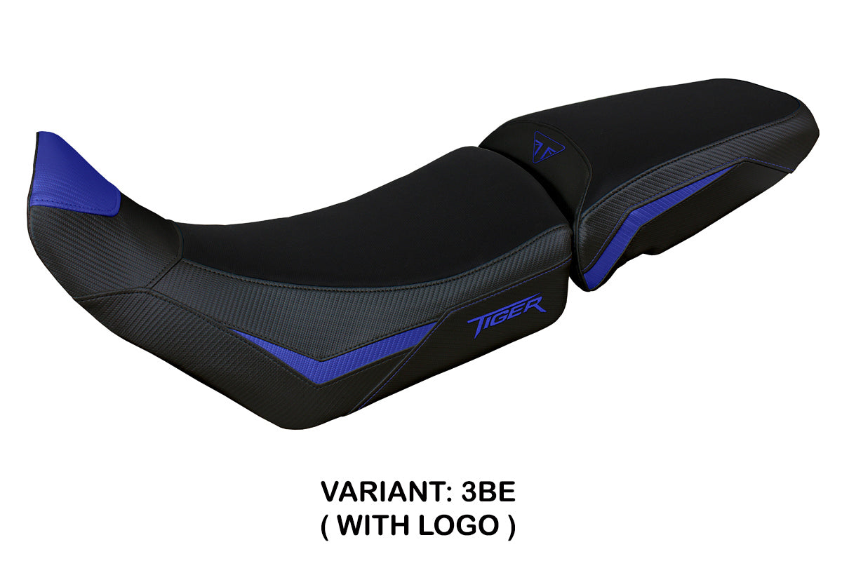 Triumph Tiger 900 2020-2023 Seat Cover Tappezzeria Italia in Blue and Black