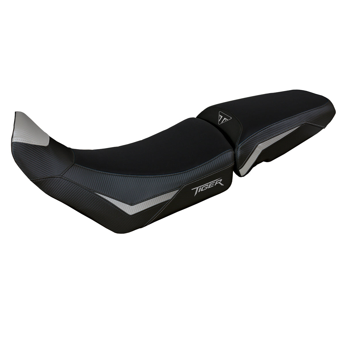 Triumph Tiger 900 2020-2023 Seat Cover Tappezzeria Italia in Silver and Black