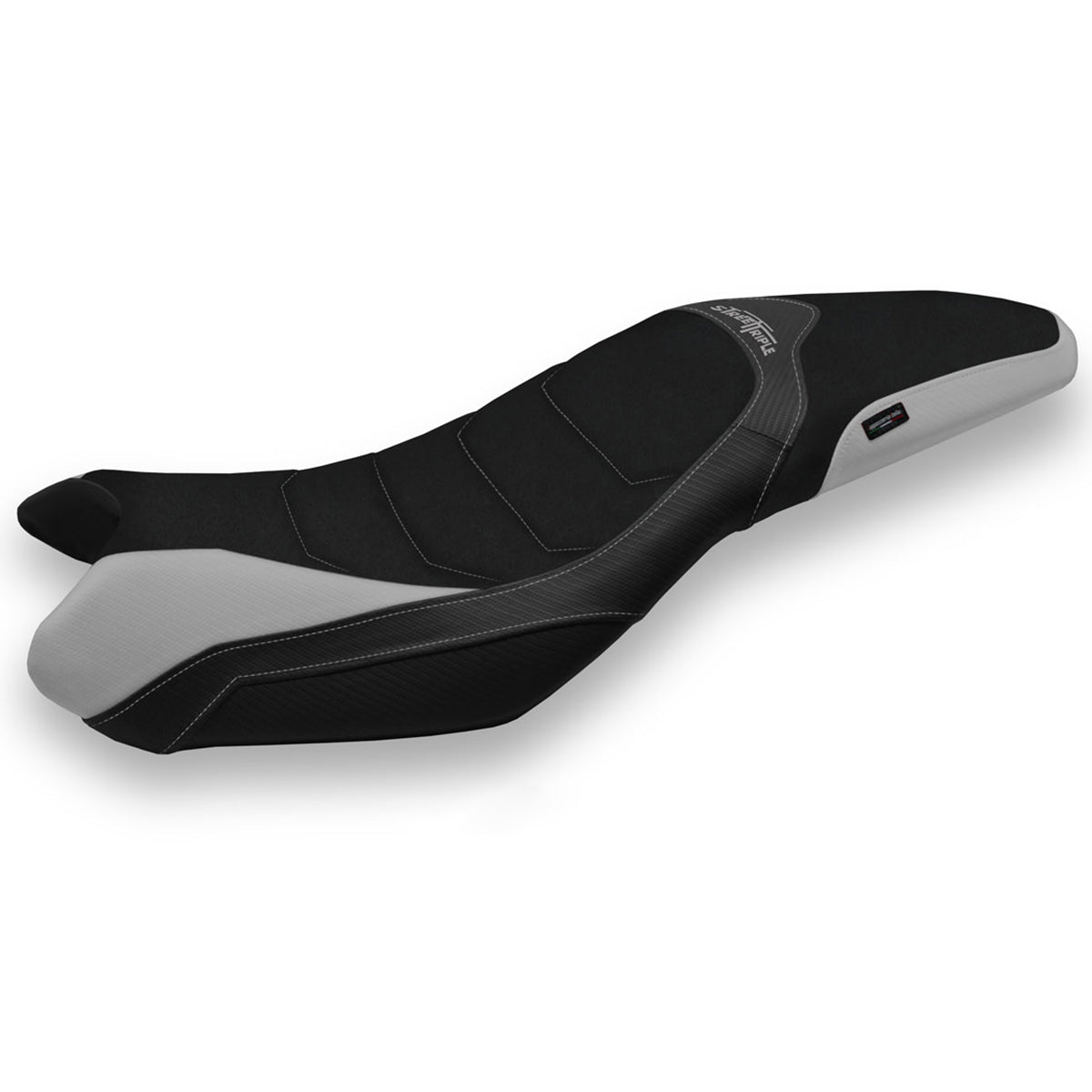 Triumph Street Triple 675 2013-2016 Seat Cover Tappezzeria Italia Ultragrip in Silver