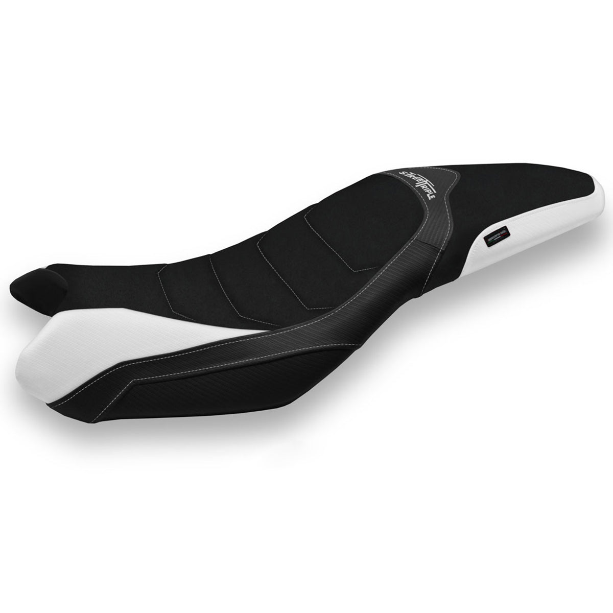 Triumph Street Triple 675 2013-2016 Seat Cover Tappezzeria Italia Ultragrip in White