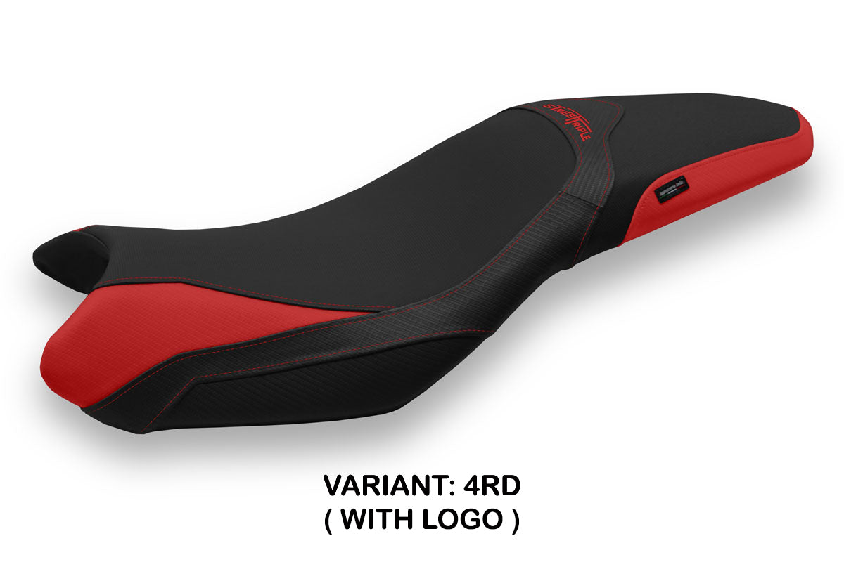 Triumph Street Triple 675 2013-2016 Seat Cover Tappezzeria Italia in Red and Black