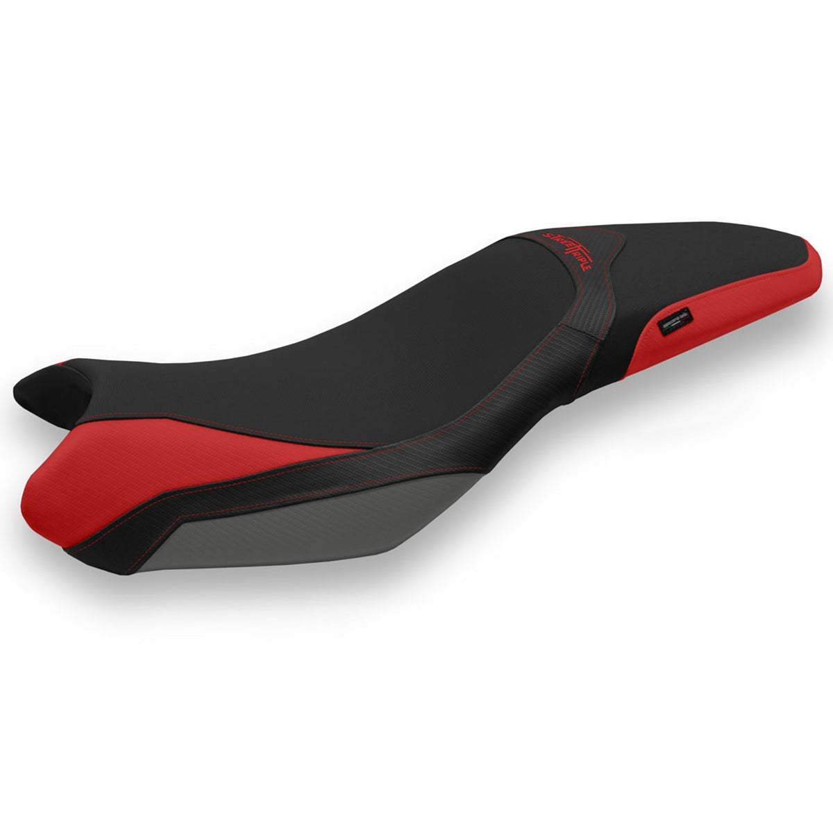Triumph Street Triple 675 2013-2016 Seat Cover Tappezzeria Italia in Red Grey and Black