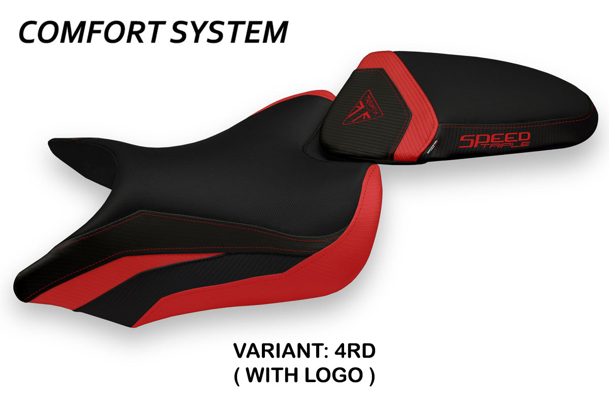 Triumph Speed Triple 2016-2021 Seat Cover Tappezzeria Italia Comfort in Red